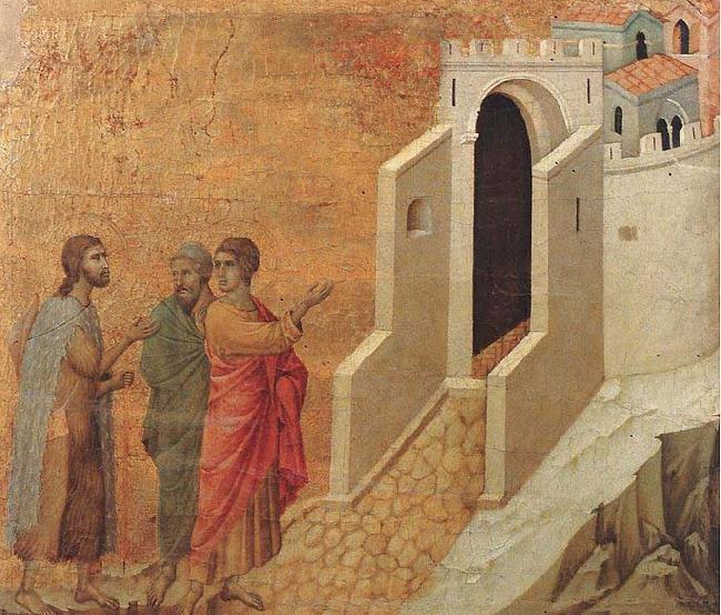 Duccio di Buoninsegna Road to Emmaus Norge oil painting art